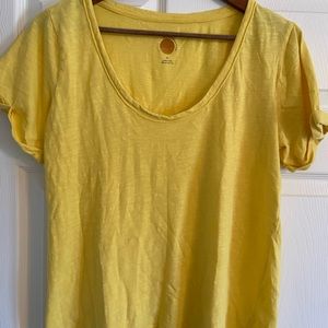 Daily Practice yellow scoop neck T-shirt